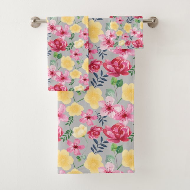 Toalha de Flores Botânicas Aquarela (Insitu)