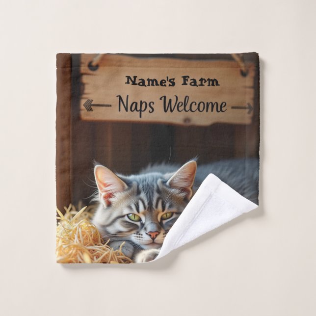Toalha de gato de Fazenda personalizada (Pano de lavar)