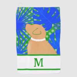 Toalha de Golfe Amarelo da Ilha Verde Azul