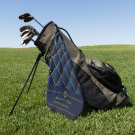 Toalha de Golfe Corporativa Navy Gold Luxo