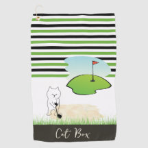 Toalha de Golfe da Caixa de Gato