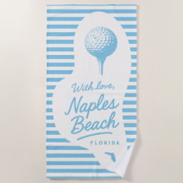 Toalha de Golfe de Praia With Love Naples