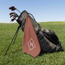 Toalha de Golfe | Monograma Inicial Geométrico Ele