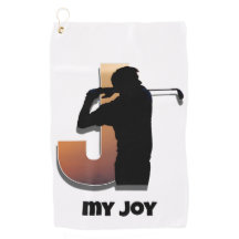 Toalha de Golfe Sunset Swing – Design com Letra J