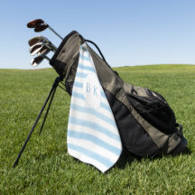 Toalha de Golfe Tirada Azul do Monograma Personali