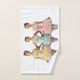 Toalha De Mão 3 bailarinas en tonos suaves Toalla