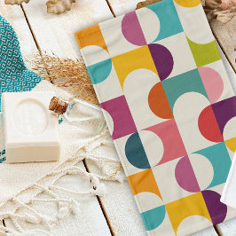 Toalha De Mão Abstrato Geométrico do século Médio