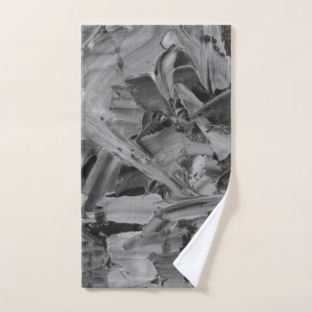 Toalha De Mão Abstrato preto (Toalha de mão)