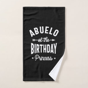 Toalha De Mão Abuelo Da Princesa De Aniversário
