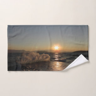 Toalha De Mão Água-viva na Croácia belo pôr do sol