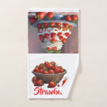 Toalha De Mão AI Strawberries Hand/Kitchen Towel<br><div class="desc">There's nothing like scrumptious strawberries or strawberry shortcake to make your mouth water!  Good thing there's a towel for that now!  You can use it to wipe your hands dry,  too!</div>