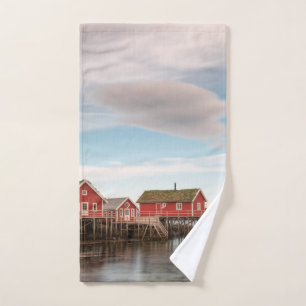 Toalha De Mão Aldeia de Pesca de Lofoten da Noruega