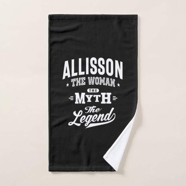 Toalha De Mão Allisson Personalizado Nome Aniversário Presente (Toalha de mão)