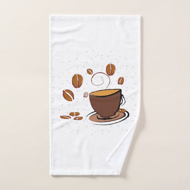 Toalha De Mão Amor de Café  (Toalha de mão)