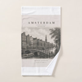 Toalha De Mão Amsterdam | Vintage Travel City Design