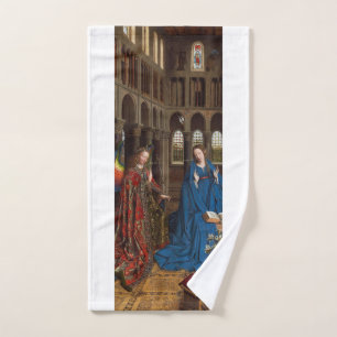 Toalha De Mão Anunciação de Van Eyck Premium Luz da Catedral