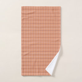 Toalha De Mão Apricot White Plaid Classic Pattern Retro
