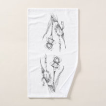 Arte Botânica Simples desenhada à mão