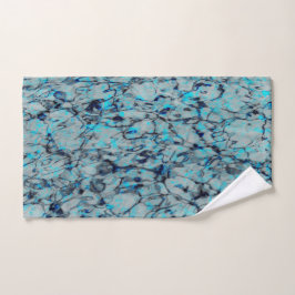 Toalha De Mão Arte digital legal e moderna da aquarela azul