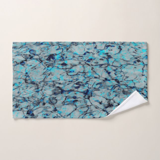 Toalha De Mão Arte digital legal e moderna da aquarela azul (Toalha de mão)