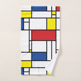 Toalha De Mão Arte Moderna De Stijl Geométrica Minimalista Mondr