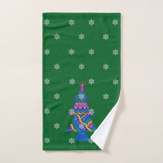 Toalha de mão árvore de Natal (Toalha de mão)