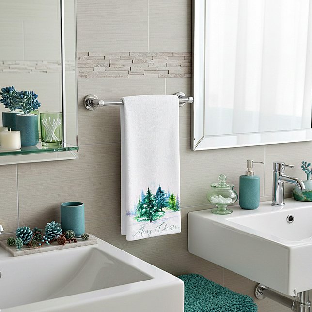 Toalha De Mão Árvores aquarela  (Criador carregado)