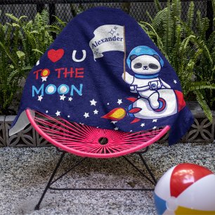 Toalha De Mão Astronauta De Urso De Panda Bonito Em Crianças De