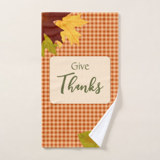 Toalha De Mão Autumn Gingham Thankand Towel