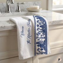 Azul Personalizado de Willow Chinoiserie Família B