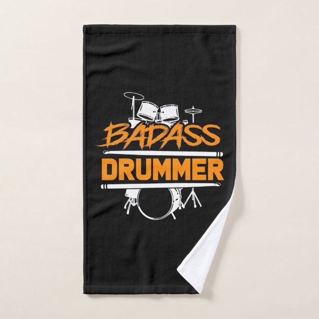 Toalha De Mão Badass Drummer (Toalha de mão)