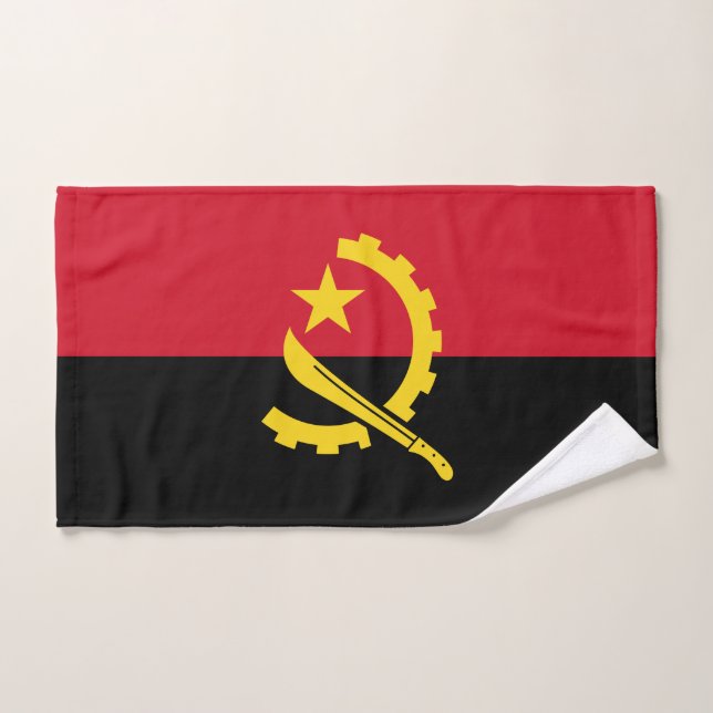 Toalha De Mão Bandeira Angolana Patriótica (Toalha de mão)