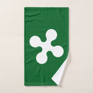 Toalha De Mão bandeira da Lombardia (região italiana)