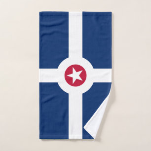 Toalha De Mão Bandeira de Indianápolis, Indiana Hand Towel