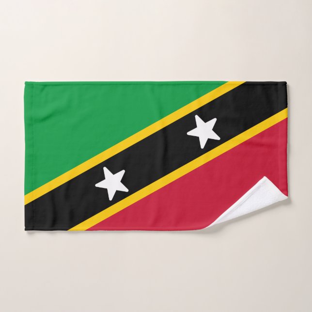 Toalha De Mão Bandeira de Kitts e Nevis Santos (Toalha de mão)