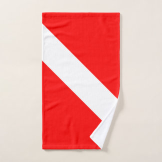 Toalha De Mão Bandeira de Mergulho Mergulhador Mergulhador Abaix