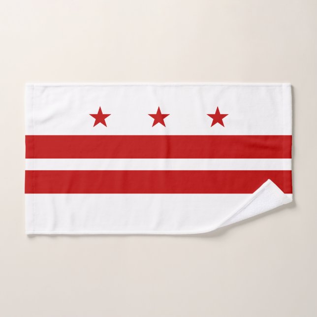 Toalha De Mão Bandeira do Estado de Washington DC (Toalha de mão)