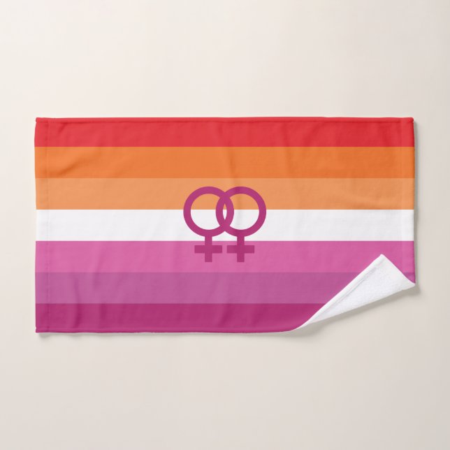 Toalha De Mão Bandeira do Orgulho Lésbico WLW (Toalha de mão)