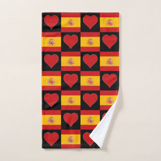 Toalha De Mão Bandeira espanhola e Orgulho de Diversão de Padrão