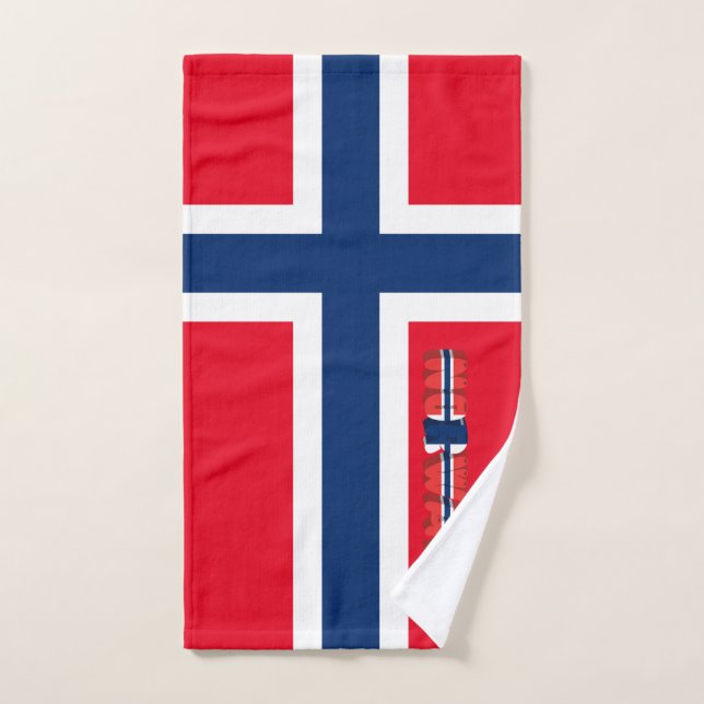 Toalha De Mão Bandeira norueguesa (Toalha de mão)