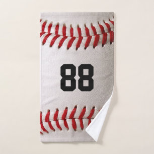 Toalha De Mão Baseball com número personalizável
