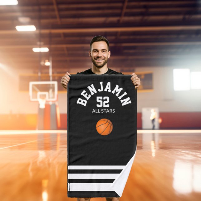 Toalha De Mão Basketball sports towel, coach bath towel (Criador carregado)