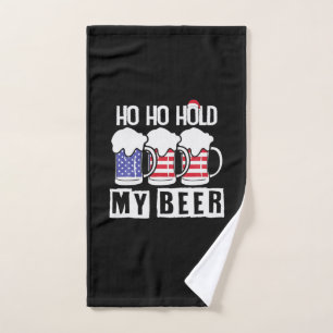 Toalha De Mão Beer Drinker Ho Ho Segurar Minha Cerveja USA Anive