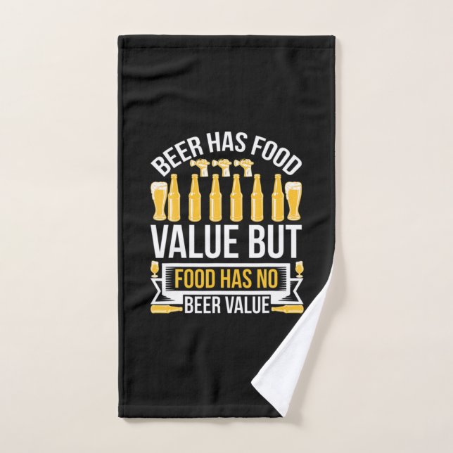 Toalha De Mão Beer Tem Valor Comida Aniversário (Toalha de mão)