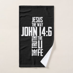 Toalha De Mão Bíblia Cristã Verse Jesus Como João 14:6