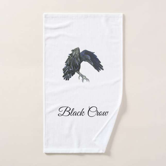 Toalha De Mão Black Crow Master of Time Personalizado White (Toalha de mão)