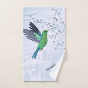 Toalha De Mão Blossom de Cereja de Blossom de Picarinho Verde Bo