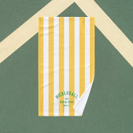 Toalha De Mão Bola de Futebol Yellow Cabana Stripe