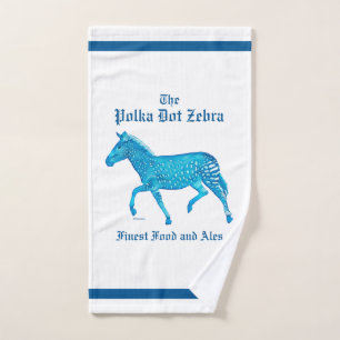 Toalha De Mão Bolinhas Zebra - Pub - Azul