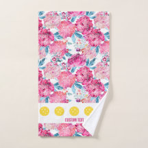 Bonito Pickleball de Padrão Floral Rosa